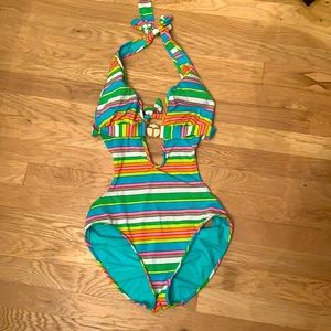 colorful one piece by Trina Turk